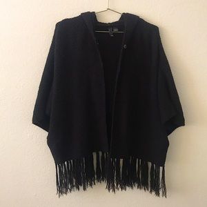 Black Sweater Poncho